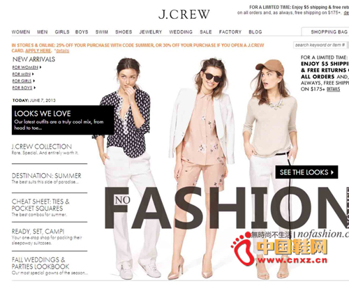 J. Crew Group Inc. J. Crew ƷN۾W(wng)վ