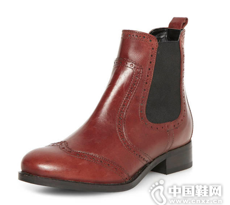 Dorothy Perkins Leighton Oxblood Leather Chelsea Boot
